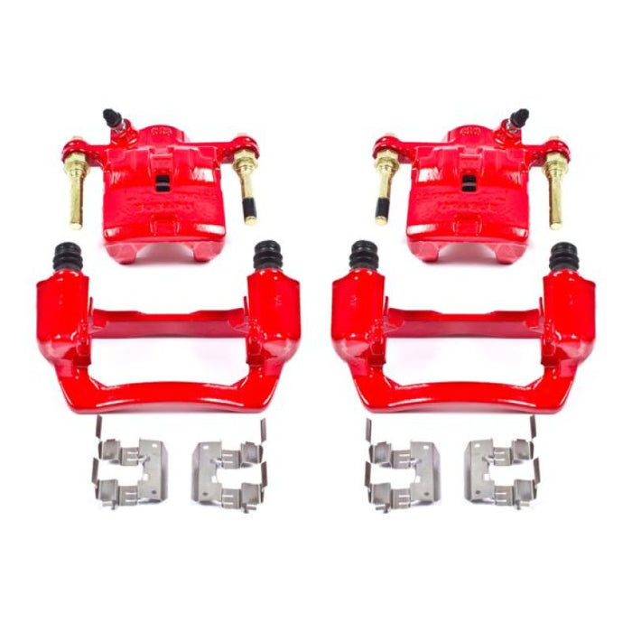 Power Stop 09-13 Subaru Forester Rear Red Calipers w/Brackets - Pair
