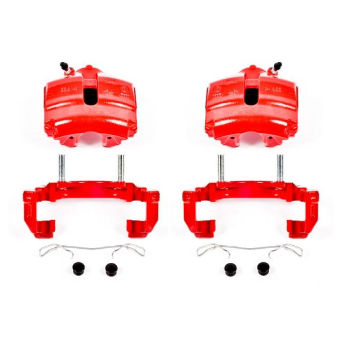 Power Stop 08-09 Audi TT Front Red Calipers w/Brackets - Pair