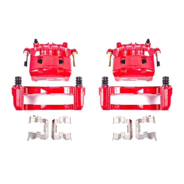 Power Stop 16-17 Subaru Crosstrek Front Red Calipers w/Brackets - Pair