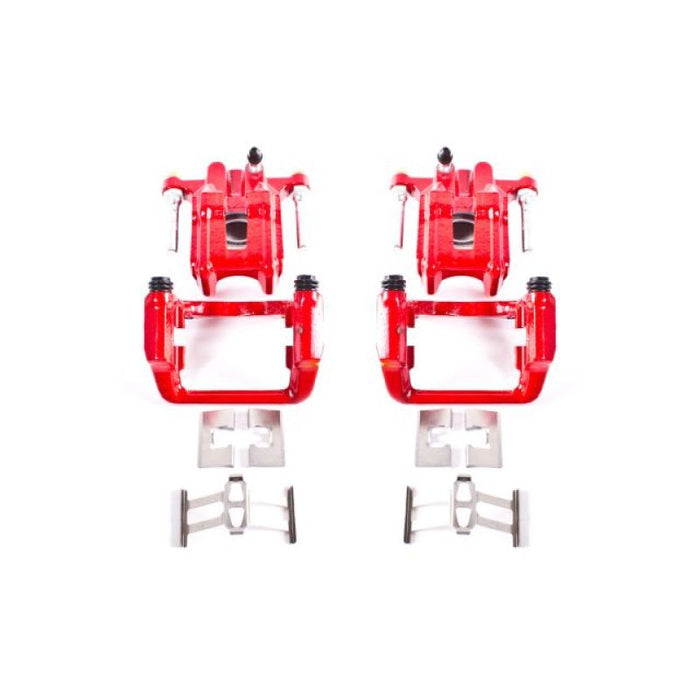 Power Stop 01-03 Acura CL Rear Red Calipers w/Brackets - Pair