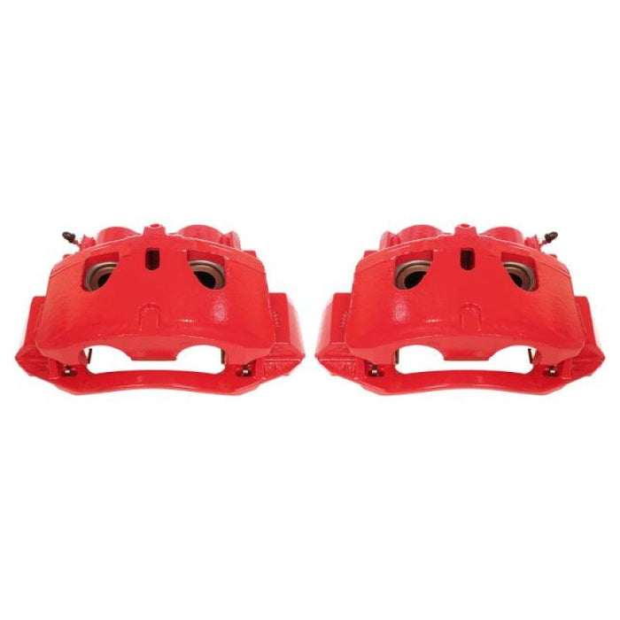 Power Stop 11-19 Chevrolet Silverado 2500 HD Front Red Calipers w/Brackets - Pair