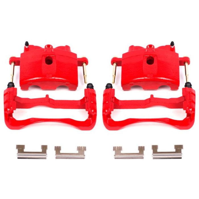 Power Stop 00-04 Cadillac DeVille Front Red Calipers w/Brackets - Pair